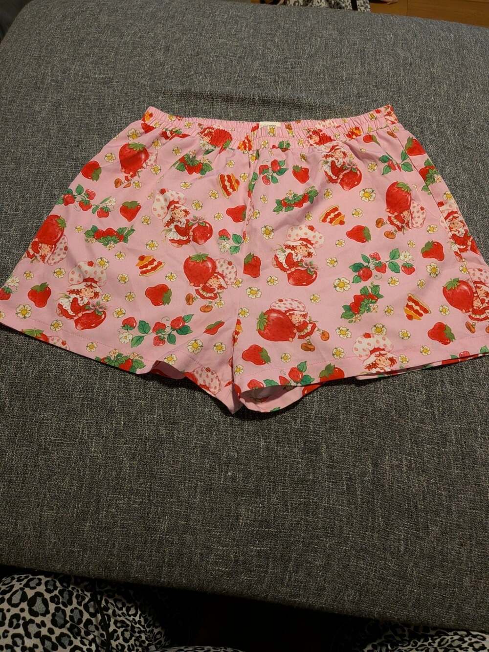 Strawberry Shortcake X SHEIN all over Print Pink Sleep Shorts